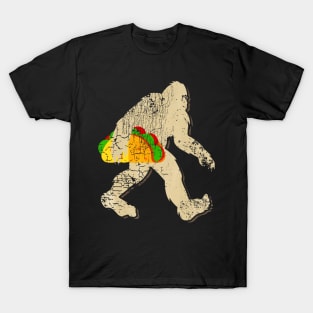 Taco Stealing Sasquatch Big Foot T-Shirt